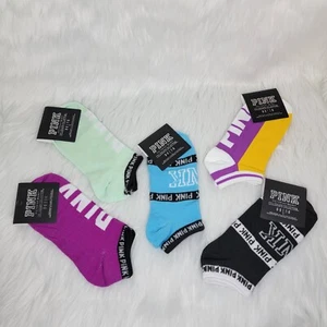 PINK Victoria's Secret Collegiate Collection Crew Socks Womens Size OS New. - Picture 1 of 6
