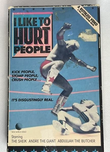 BETAMAX Ex-RENTAL, I LIKE TO HURT PEOPLE 1985 Andre the Giant Bobo Brazil SHEIK - Picture 1 of 15