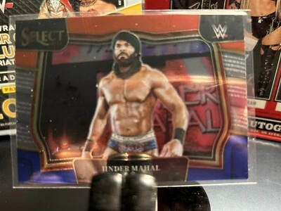 JINDER MAHAL: 2023 Panini Select WWE🔥RINGSIDE RED BLUE PRIZM🔥SP Parallel #233 - Image 1 of 4