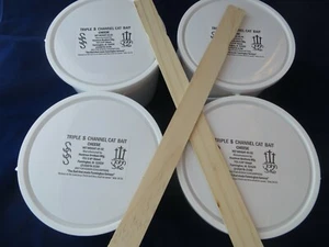 TRIPLE S REGULAR CATFISH BAIT FORMAL SONNYS SUPER STICKY CASE OF 4 PAILS - Bild 1 von 1