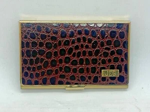 De colección - Estuche de Cigarrillos Plegable de Cuero Colibrí, Marcado: JEG - Imagen 1 de 3