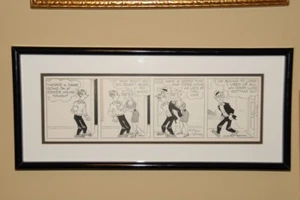 Chic Young ORIGINAL ART SIGNED Dagwood & Blondie , Great framed Art ! - Picture 1 of 5