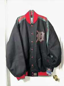 Detroit Tigers Mens 4X JH Design Black Wool Jacket New W/Tags Made In USA - Picture 1 of 14