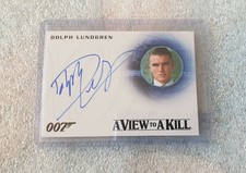 JAMES BOND ARCHIVES AUTOGRAPH CARD A271 DOLPH LUNDGREN as VENZ A VIEW TO A KILL
