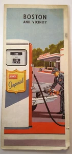 Atlantic Imperial Gas Pump Boston Tour Mapa 1961 Anuncio - Imagen 1 de 4