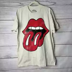 Camisa Rolling Stones Lengua Envejecida Logo Mick Jagger Banda de Música UNISEX XL - Imagen 1 de 4
