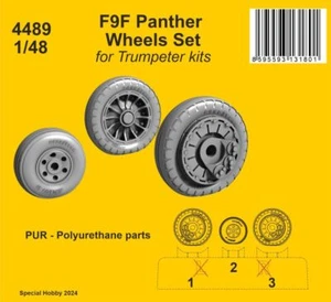 CMK/Czech Master Kits 4489 1:48 F9F Set di ruote Panther - Foto 1 di 2