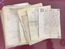 Lot documents  vélin et papier « Marquisat De Mont fort Lamaury » de 1619 à 1741