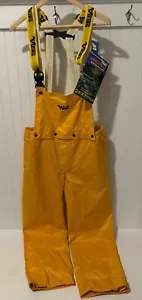 Viking Journeyman 420D Denier Nylon 100% Waterproof Rain Pant Bibs Small Yellow - Picture 1 of 11