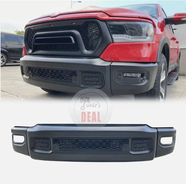 Rebel Wight Edition Front Bumper Face Bar For Dodge RAM 1500 19-22 W/O Fog Light Foto 1 de 4