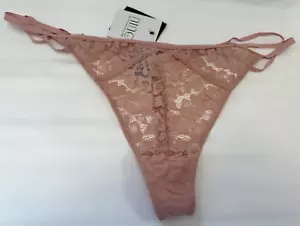 NEW! Nine by Savannah Miller UK18 pink animal lace thong string knickers - Picture 1 of 10