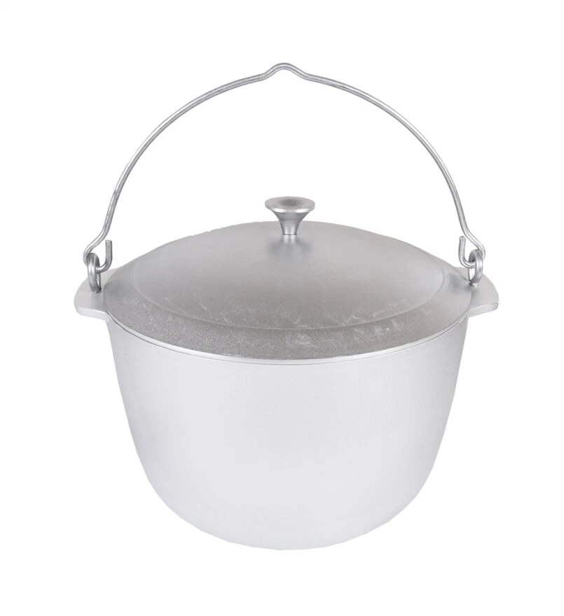 Kazan Koch-Topf mit Deckel Bügel Kasan 6 L Liter CAMPING Schmor Kessel Aluguss - Bild 1 von 1