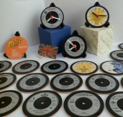 BANANARAMA DRINKS COASTERS Upcycled Vinyl Records 1980's Hit Singles List - Image 1 of 4