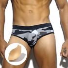 Printed Mens Sports Swim Shorts Trunks Boxer Briefs Beachwear Underwear