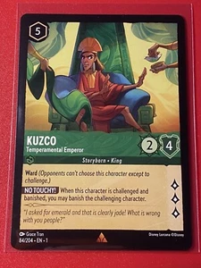 Disney Lorcana TCG: Kuzco 84/204 Temperamental Emperor Non-Foil Rare NM - Picture 1 of 2