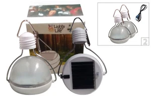 2x SOLAIRE SUSPENSION CAMPING LUMIÈRE USB CHARGE CONNEXION CÂBLE caravane - Photo 1/1