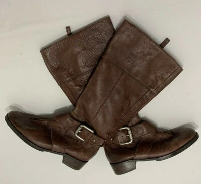 ^ FOSSIL Leather  BOOTS Women's, Size 7, BROWN, # FFW4176210  -------------(265) - Image 1 of 4