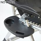 Travel Companion Folding Chair Clip on Side Table with Cup Holders Black