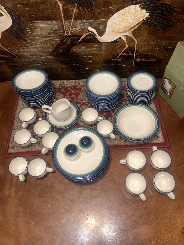 Pfaltzgraff Ocean Breeze Juego de 63 = 10/5 platos, tazón, taza y platillo + extras Foto 1 de 4