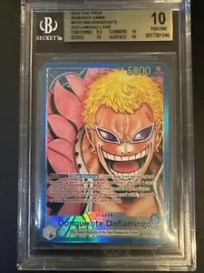 BGS 10 - Donquixote Doflamingo Alt Art Leader Romance Dawn Op-01 One Piece Card - Picture 1 of 2