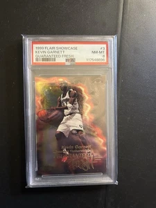 Kevin Garnett Timberwolves 1999 Flair Showcase Guaranteed Fresh #3 PSA 8 - Picture 1 of 2