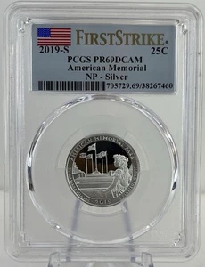 2019 S Silver Proof American Memorial National Park Quarter 25c - PCGS PR69 DCAM - Picture 1 of 4