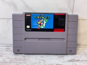 USATO Buono - Cartuccia videogioco Super Mario World SNES Super Nintendo testata - Foto 1 di 11
