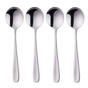 7-Inch Soup Spoons, Bouillon Spoon,18/10 Stainless Steel Finished Table Dinne... - Picture 1 of 7