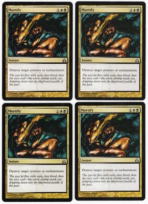Mortify x4 4x 2006 Guildpact PLAYSET Multi-Color Uncommon Instant MTG SP - NM A3 - Image 1 of 2