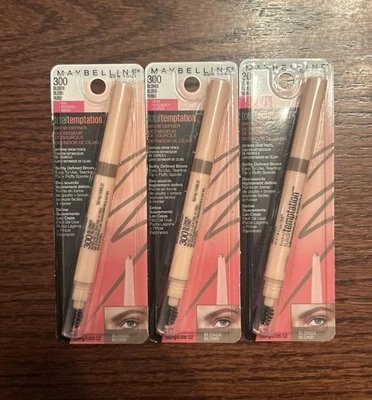 3 Packages - Maybelline Total Temptation Brow Definer Pencil – 300/Blonde - Image 1 of 4