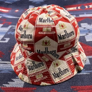 Vintage Marlboro Cigarettes Red Men’s Fishermen’s Bucket Cap Hat 80’s 90’s Gr. S - Bild 1 von 12