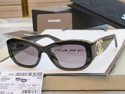 Authentic NEW CHANEL Sunglasses Women Frame 5493 Black Acetate & Gray Gradient - Image 1 of 4