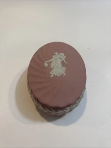 Scatola portagioie vintage Wedgwood rosa diaspro ore di ballo - Foto 1 di 13