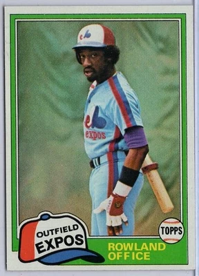 1981 Topps #319 Rowland Office in EXMT Condition Expos - Image 1 of 2