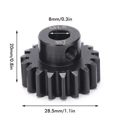 3PCS Steel Pinion Motor Gear 18T Motor Gear For 1/5 RC Model Car  KPBK - Image 1 of 4