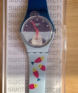Swatch Watch FISH ME BABY LN152 25mm 2016 New Battery Never Worn Open Box RARE - Picture 1 of 10