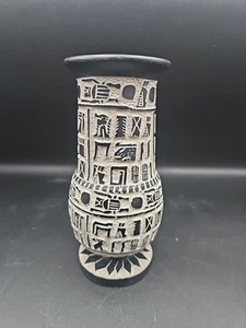 Egyptian Vase Antiques Egypt Pharaonic Sculpture Basalt Stone 6" 3/4" Tall - Picture 1 of 6