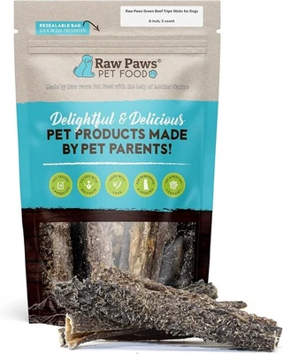 Raw Paws Green Beef Tripe Sticks for Dogs - 6-Inch 1 Count (Pack of 5)  - Image 1 of 4