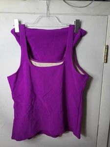 Lands' End Fuchsia Pink 2 Piece Swimsuit Plus Size Long 18W - Picture 1 of 12