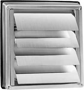 4'' Stainless Square Gravity Flap Grille Louvre Exhaust Air Vent Cover For Home - Picture 1 of 9