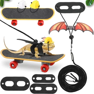 5 Pieces Bearded Dragon Accessories Toy Set Bearded Dragon Leashes and Harnesses - Picture 1 of 7