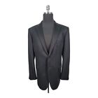 Bloomingdale's Mens 44L 2 Button Suit Jacket Blazer 100% Cashmere Black Designer