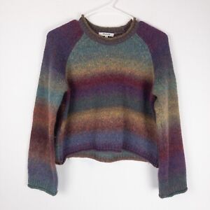 Madewell Sweater Women's XS Wool Blend Space Dye Dodworth Pullover Boxy Cropped