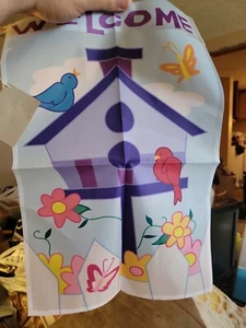 Impressionen Alltag Garten Flagge Willkommen Vogelhaus 12,5 x 18 Flagge - C1 - Bild 1 von 2