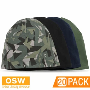 20 x UNISEX Men Ladies Women Warm Winter Knitted Beanies Black, Navy, Army, Camo - Picture 1 of 7
