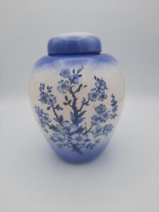 Ginger Jar Blue Floral Dogwood 6" Collectible 