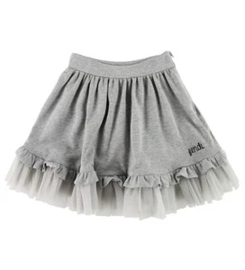 NWT NEW Fendi grey skirt with tulle ruffled bottom and Fendi logo 6y JFE031 - Picture 1 of 5