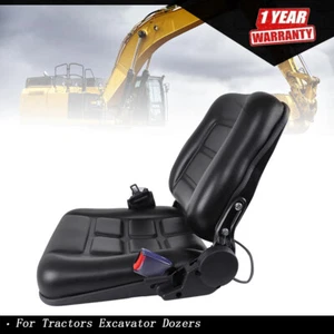 Universal Seat for Forklift Garden Tractor Lawn Mower w/Adjustable Backrest - Picture 1 of 10