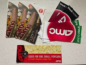 Lot of 7 AMC Movie tickets + popcorn