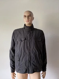 Kenneth Cole Dark Gray Cotton Blend Bomber Jacket Coat Zip & Snap Close Men’s L - Bild 1 von 12